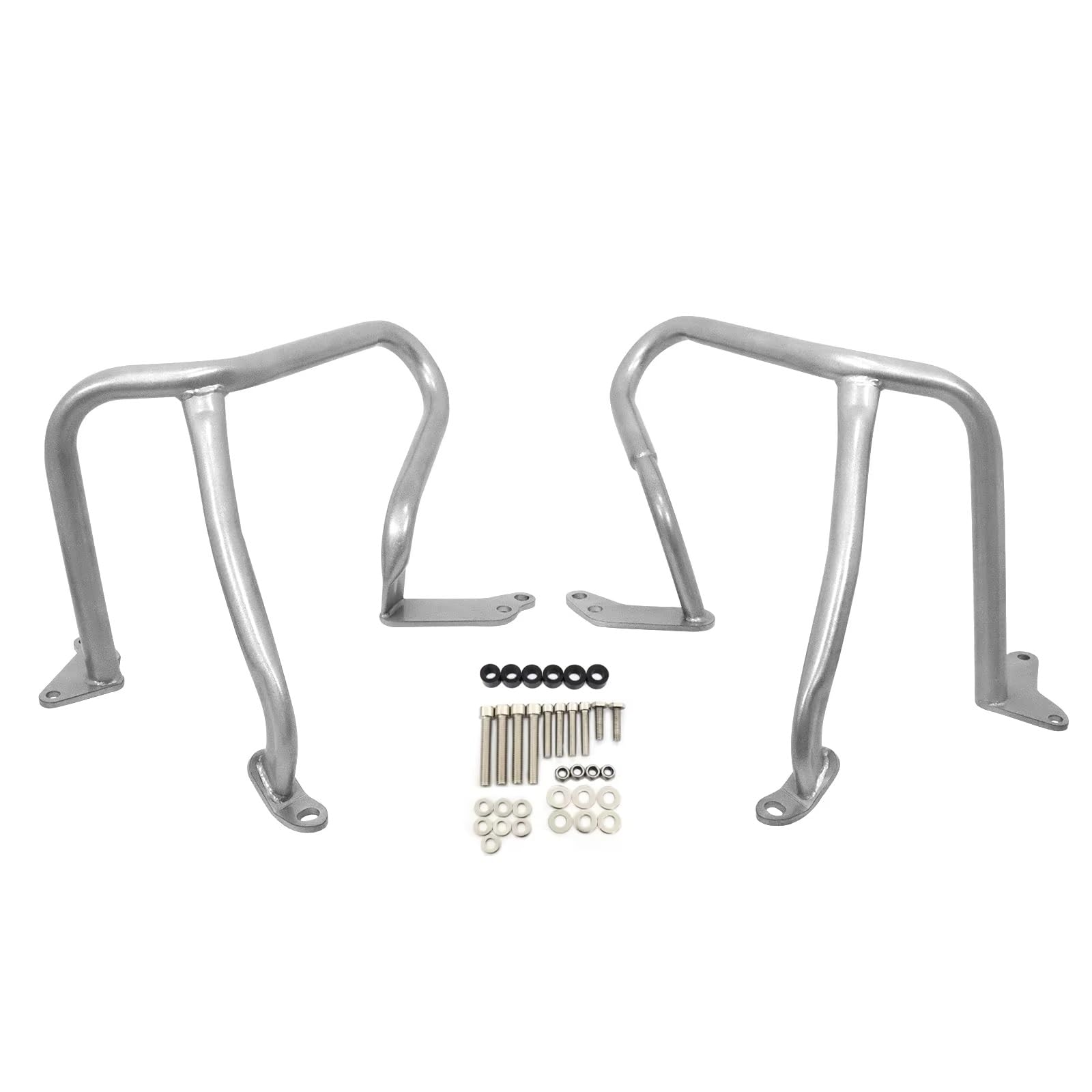 GLILAR Motorrad Motor Stoßstange Kompatibel Mit Für R1250RT 2018 2019 2020 2021 2022 2023 Motorrad Highway Vorne Hinten Motorschutz Stoßstangen Crash Bar Stunt Cage Protector(Silver,Front) von GLILAR