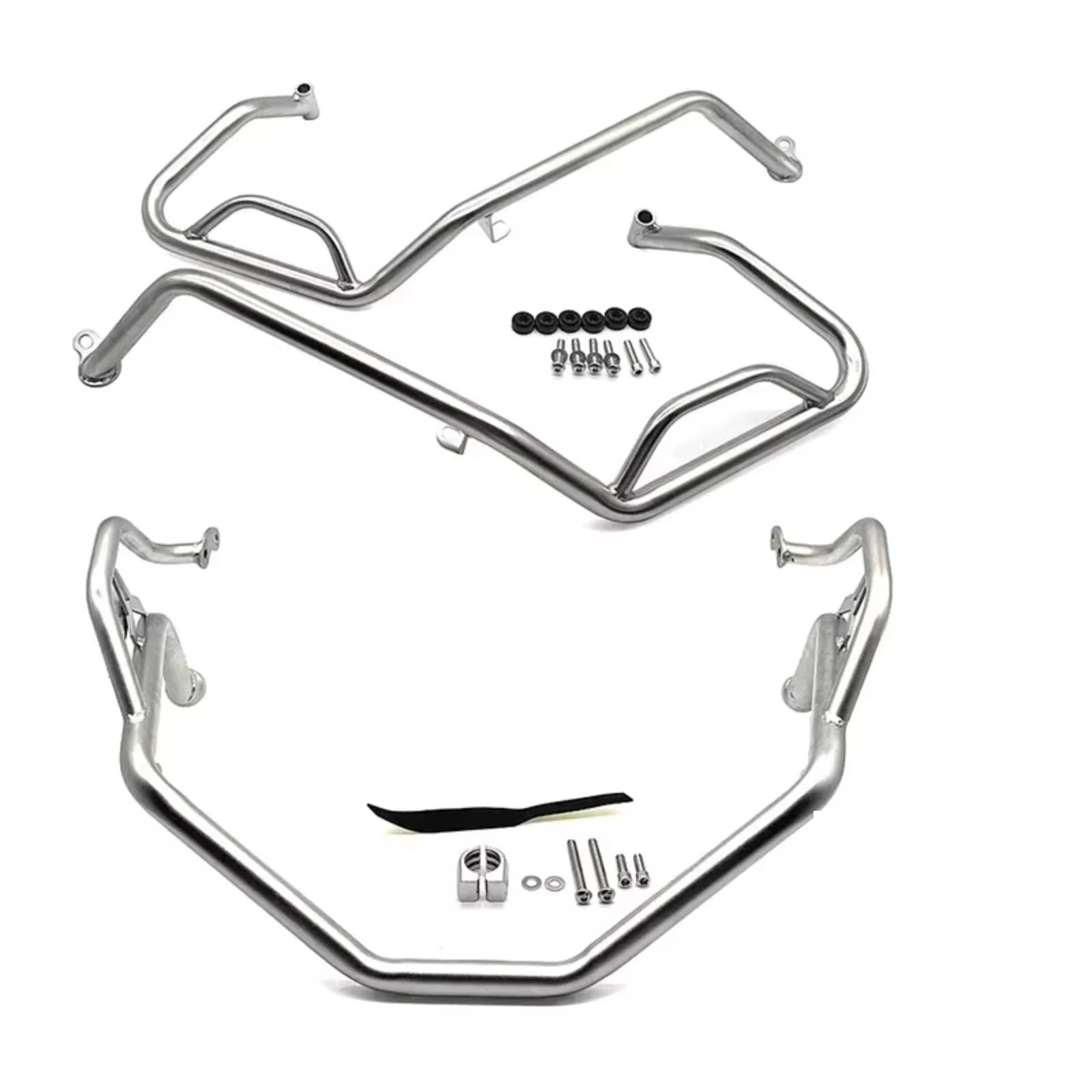 GLILAR Motorrad Motor Stoßstange Kompatibel Mit XADV750 2021 2022 2023 2024 Motorrad-Motorschutz-Sturzbügel Motorrad-Rahmenschutz Stoßstangenzubehör Aus Edelstahl(Silver,1 Set) von GLILAR