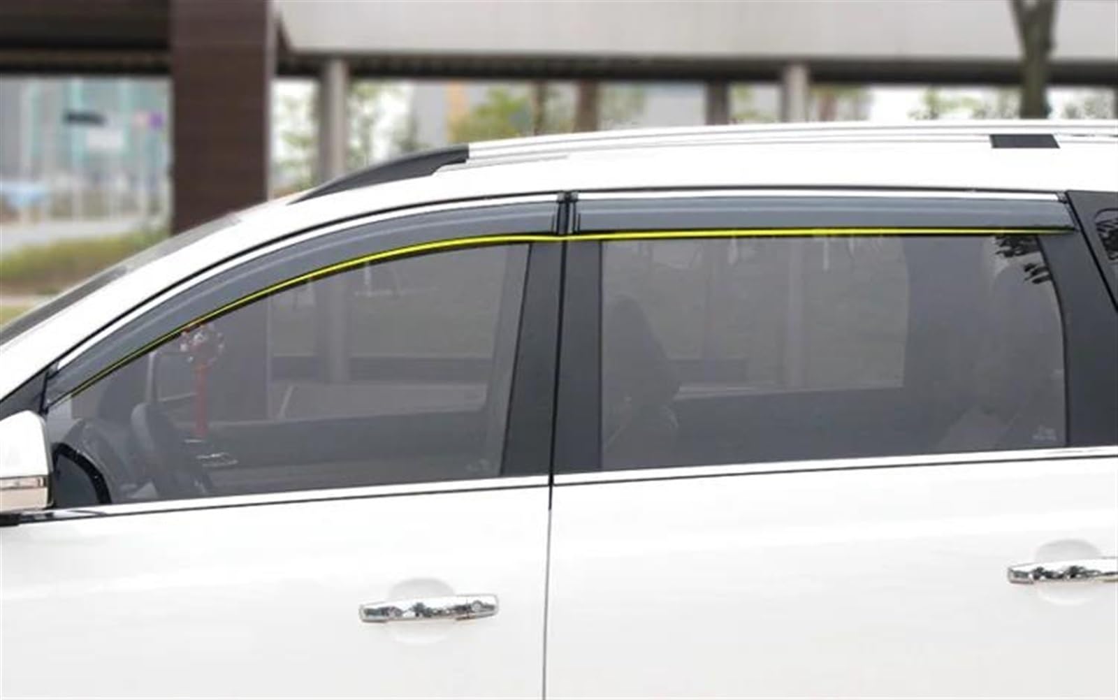 GLILAR Windabweiser Kompatibel Mit Ford Für Escape Für Kuga 2013 2014 2015 2016 2017 2018 2019 4 Stück Auto Visier Vent Shades Fensterabweiser Sonne Regenschutz von GLILAR