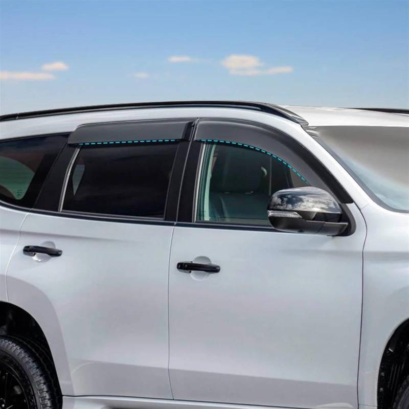 GLILAR Windabweiser Kompatibel Mit Mitsubishi Für Pajero Sport 2015 2016 2017 2018 2019 2020 2021 2022 2023 Autofensterabweiser Visier Windabweiser Sonnenschutz Regenschutz von GLILAR