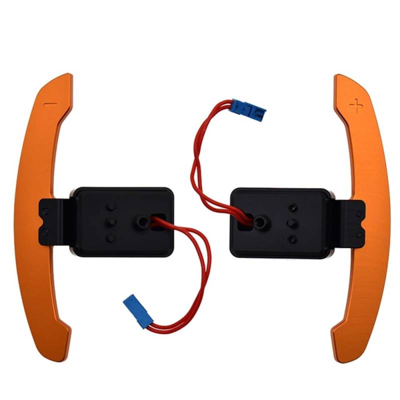 Kompatibel Mit Für 3 5 6 7 Serie G20 G21 G22 G30 G31 G87 G28 G38 M2 M3 M4 F20 F23 F30 F45 Auto Lenkrad Magnetische Paddle Shifter(Orange) von GLILAR