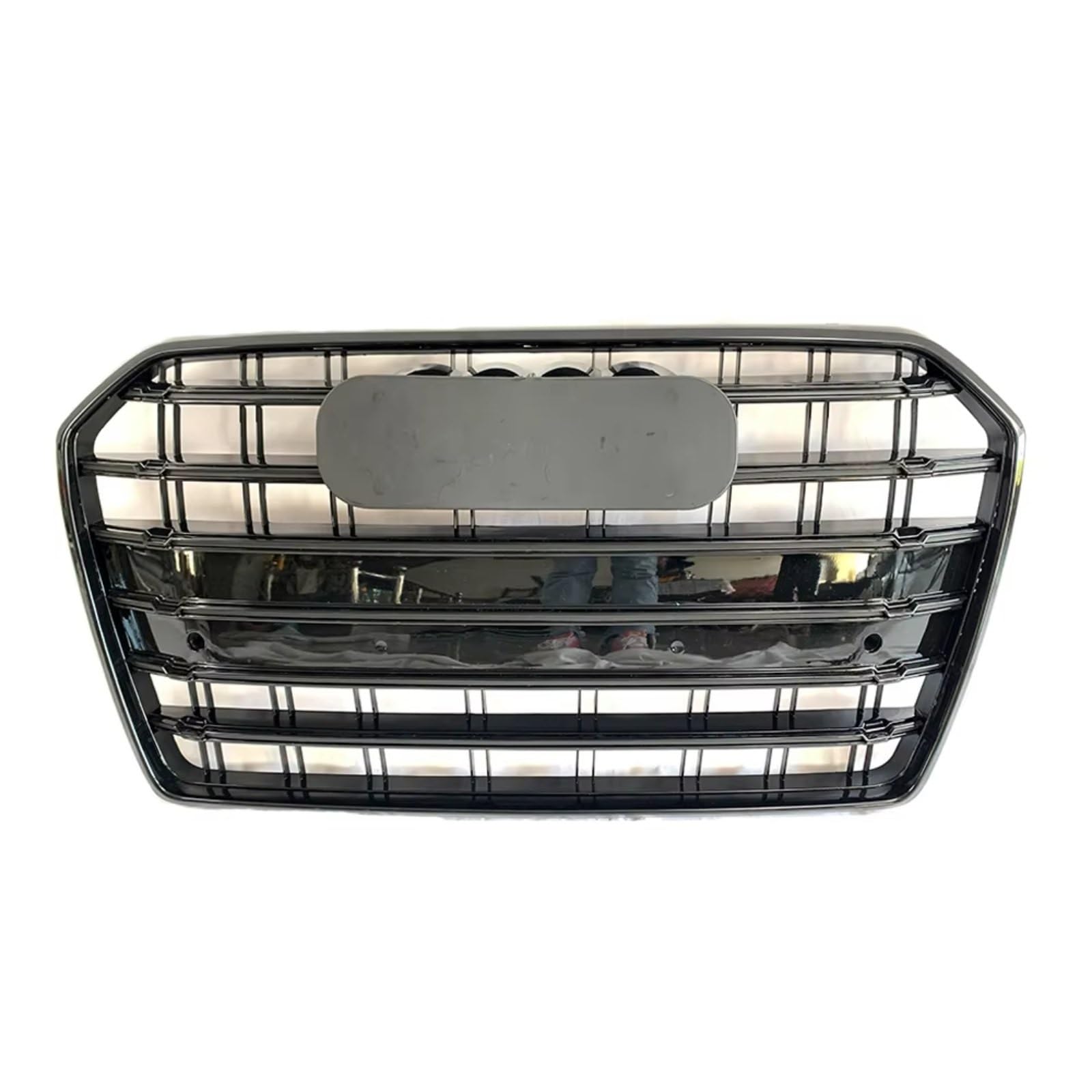 Kühlergrille Kompatibel Mit A6 S6 C7 2016 2017 2018 Bis S Style Racing Grills Auto Frontstoßstangengrill Kühlergrill Oberes Glanzgitter Auto-Außenteile(Silver) von GLILAR