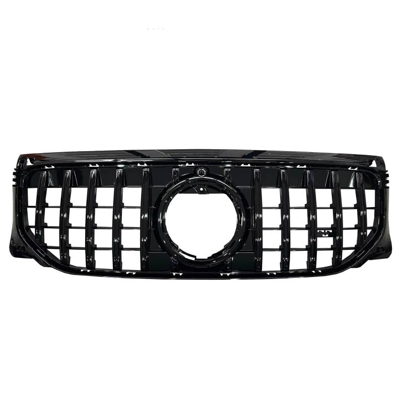 Kühlergrille Kompatibel Mit Benz Für GLB X247 2024 Auto GT Style Racing Grill Frontgrill Obere Stoßstange Haube Mesh Grid Grille Body Kit Auto Zubehör(Black) von GLILAR