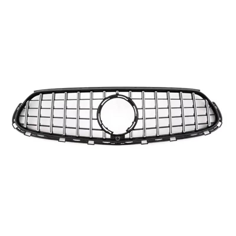 Kühlergrille Kompatibel Mit Benz Für GLC Coupe Für C254 2024, Auto-Mittelgittergrill Vorne, Kühlergitter, Stoßstange, Sportgrill, Autozubehör, GT-Stil-Grill(Silver) von GLILAR