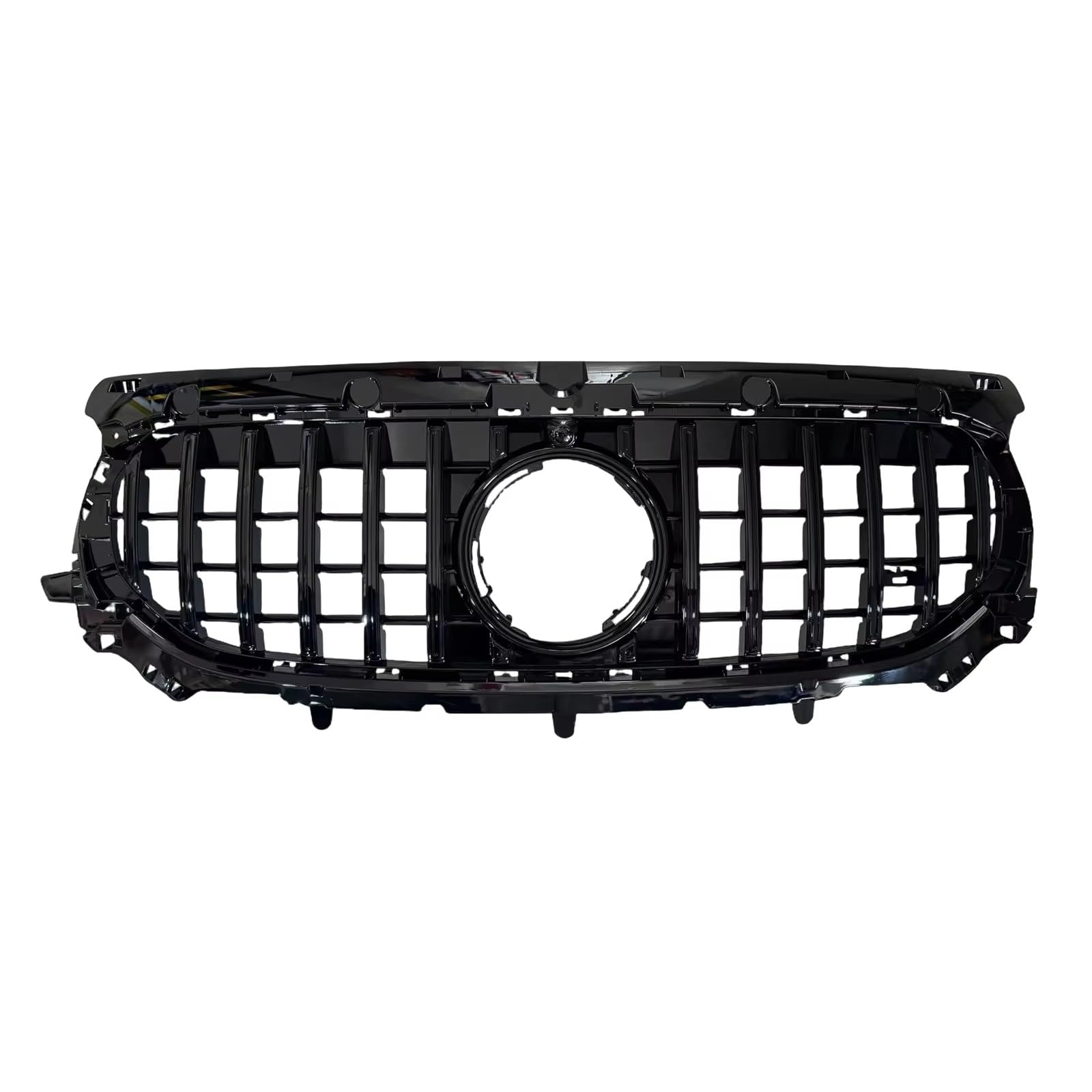 Kühlergrille Kompatibel Mit Benz Für H247 GLA-Klasse 2024 2025, Auto-Frontoberstoßstange, Haube, Frontgrill, Renngrill, Netzgitter, Ersatzteile(Black) von GLILAR