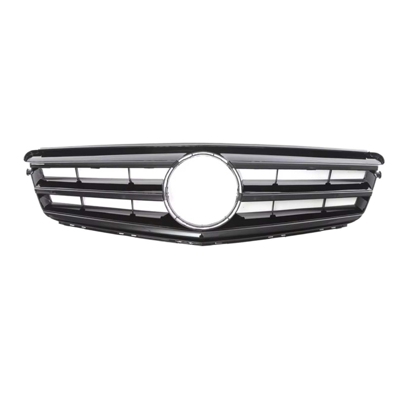 Kühlergrille Kompatibel Mit Benz Für W204 C180 C250 C350 2008–2014 C-Klasse, Auto-Frontstoßstangengrill, Kühlergrill, Renngrills, Frontstoßstangen-Haubengrill(Sport Glossy Black) von GLILAR