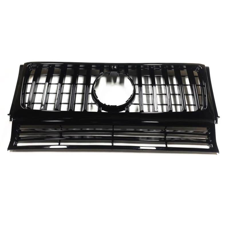 Kühlergrille Kompatibel Mit Benz Für W463 G-Klasse G500 G550 G63 G55 Für AMG 1990–2018 Auto Front Oberen Stoßfänger Haube Grille Racing Grill Mesh Grill Grill(Black) von GLILAR