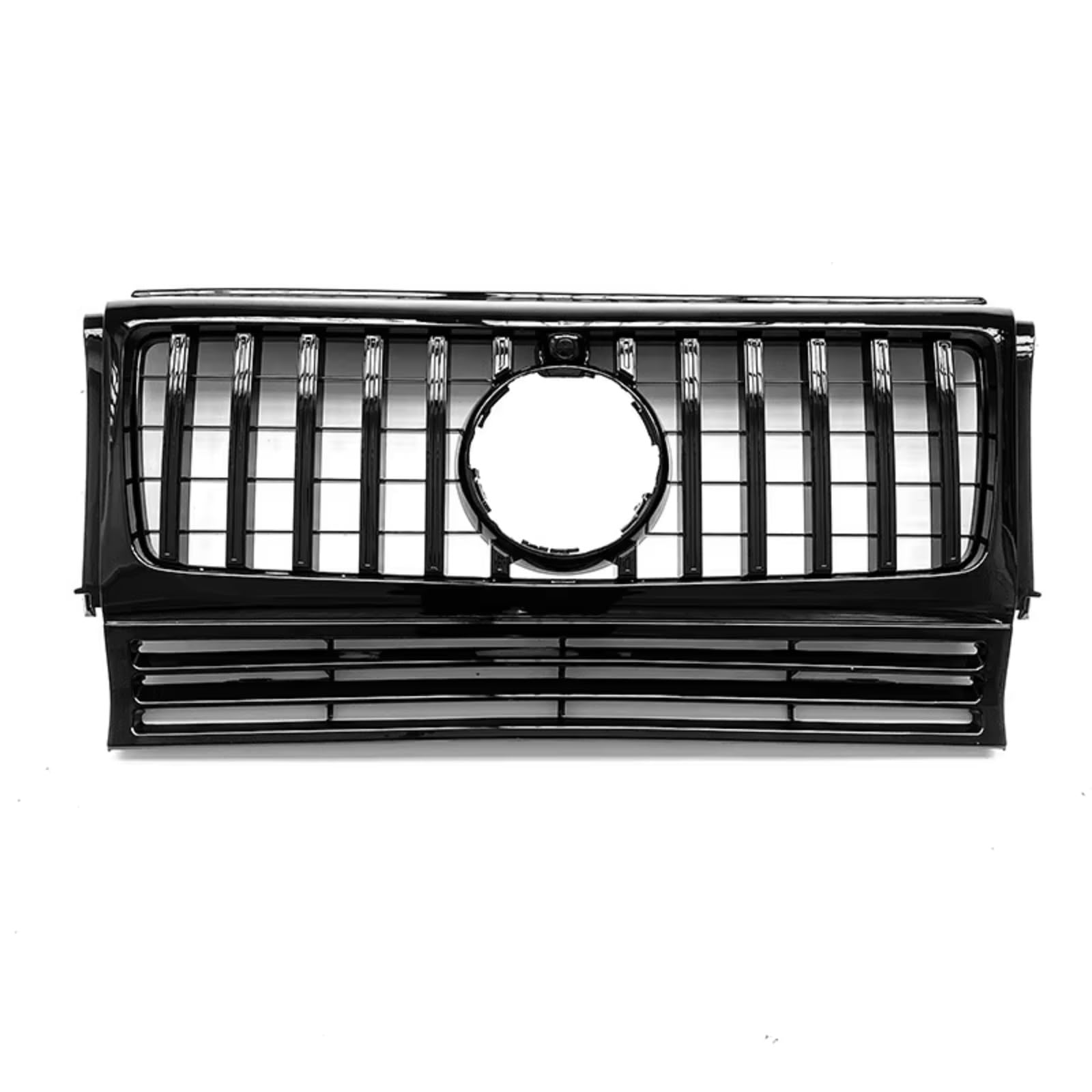 Kühlergrille Kompatibel Mit Benz Für W463 G500 G550 G63 G65 G55 G-Klasse Für AMG 1990–2018, Auto-Frontstoßstangen-Einlassgitter, Renngitter, Autozubehör(Black) von GLILAR