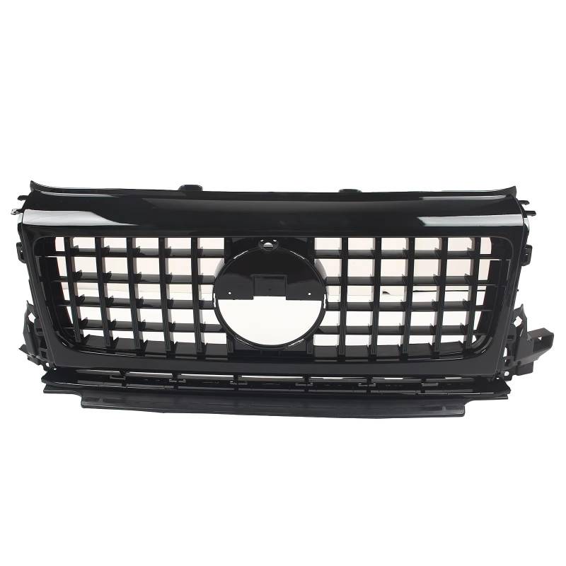 Kühlergrille Kompatibel Mit Benz Für W464 G63 Für AMG 2019 2020 2021 2022 2023 Autozubehör Frontstoßstange Oberer Grill Renngrill Außenteil(Black) von GLILAR