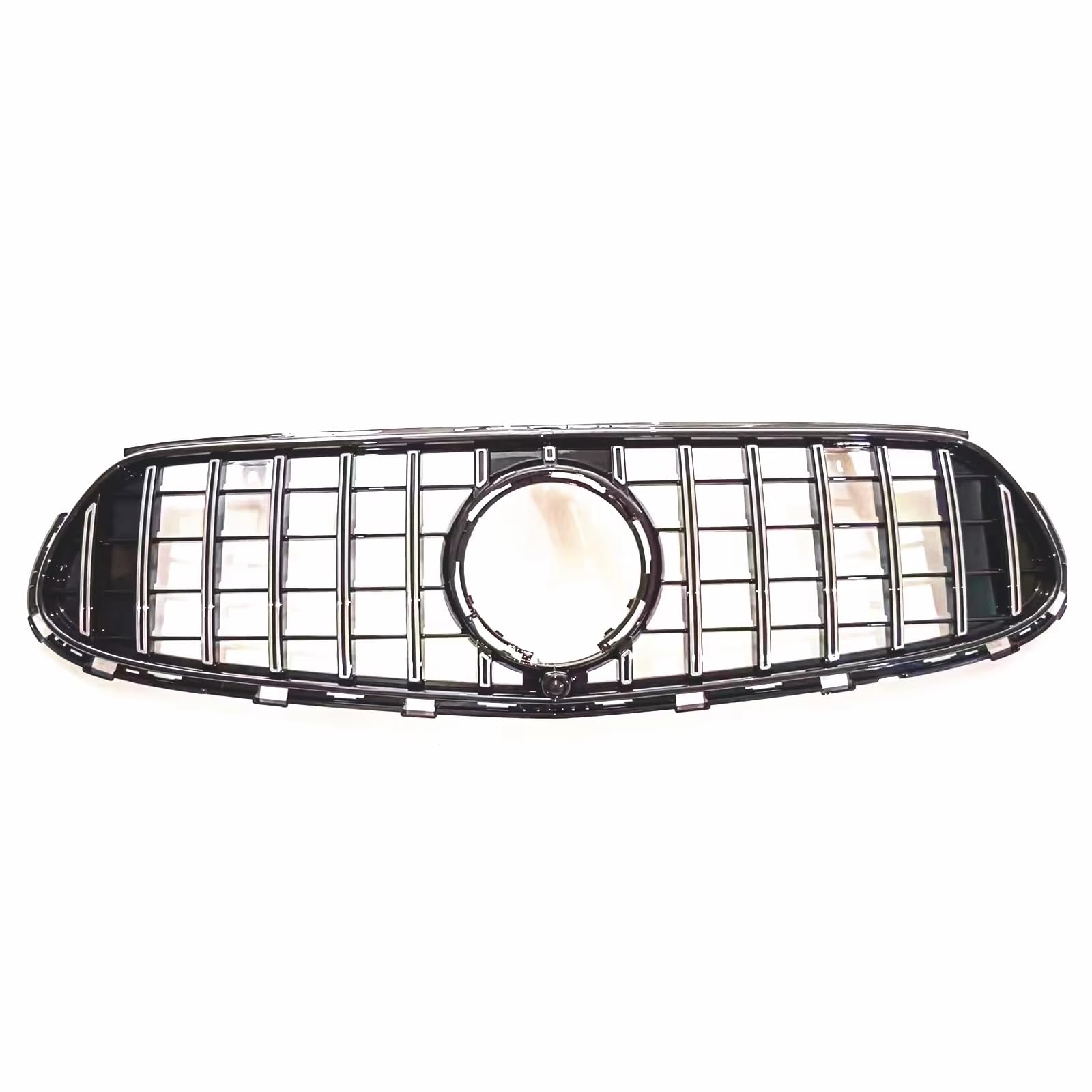 Kühlergrille Kompatibel Mit Benz Für X254 GLC-Klasse GLC200 GLC300 2023–2024. Auto-Frontgrill, Sport-Racing-Grills, Obere Stoßstangenhaube, Netzgitter-Grills(Silver) von GLILAR