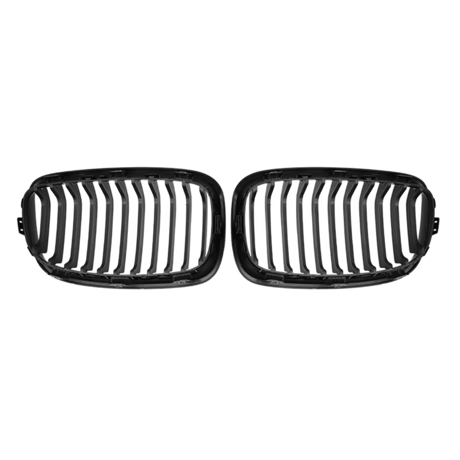 Kühlergrille Kompatibel Mit Für F20 F21 1 Series 2011 2012 2013 2014 Auto-Frontstoßstange Nierengitter Racing Grills Doppellamellen Glänzend Schwarze Gitter(Gloss Black,Single) von GLILAR