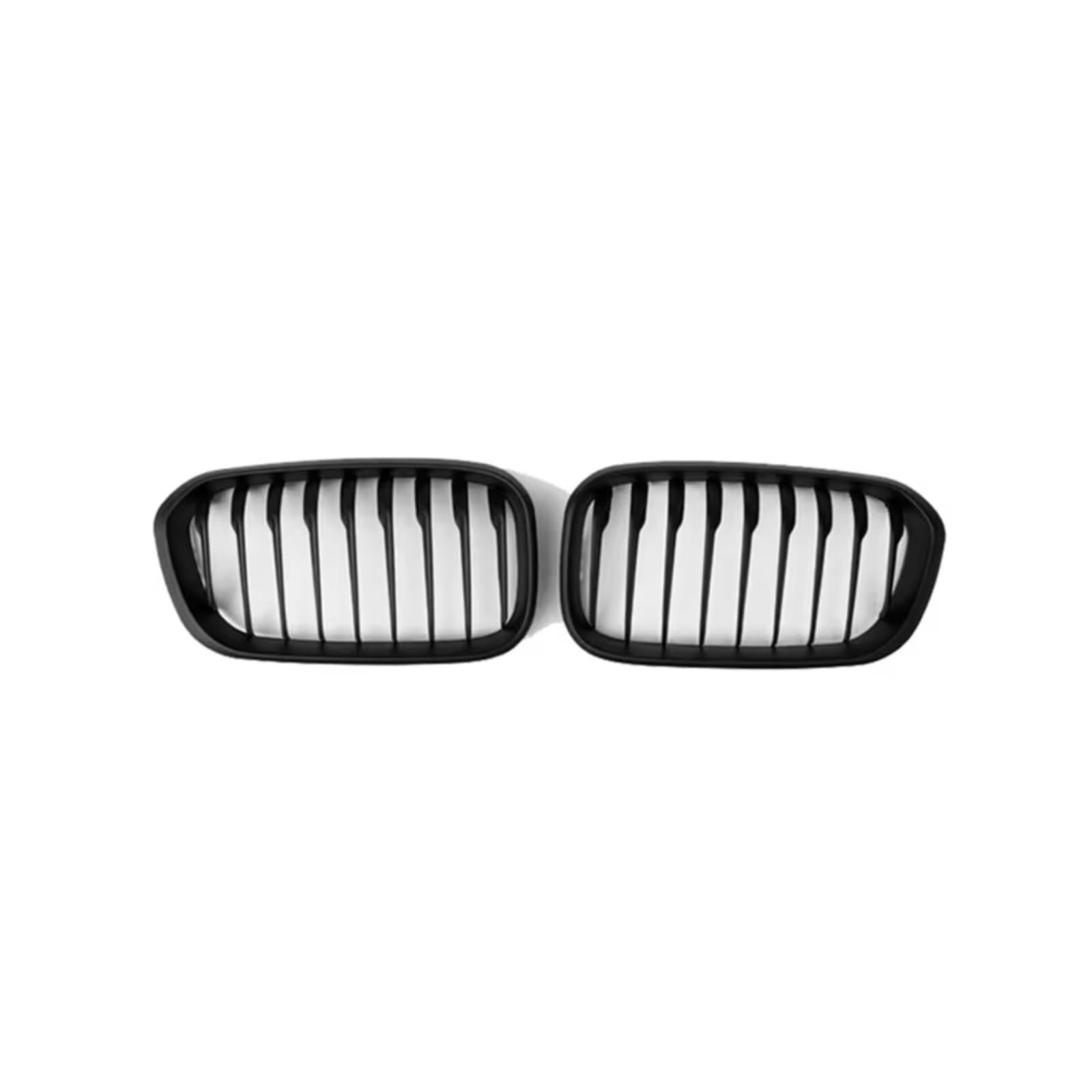 Kühlergrille Kompatibel Mit Für F20 F21 1 Series 2011 2012 2013 2014 Auto-Frontstoßstange Nierengitter Racing Grills Doppellamellen Glänzend Schwarze Gitter(Matte Black,Single) von GLILAR