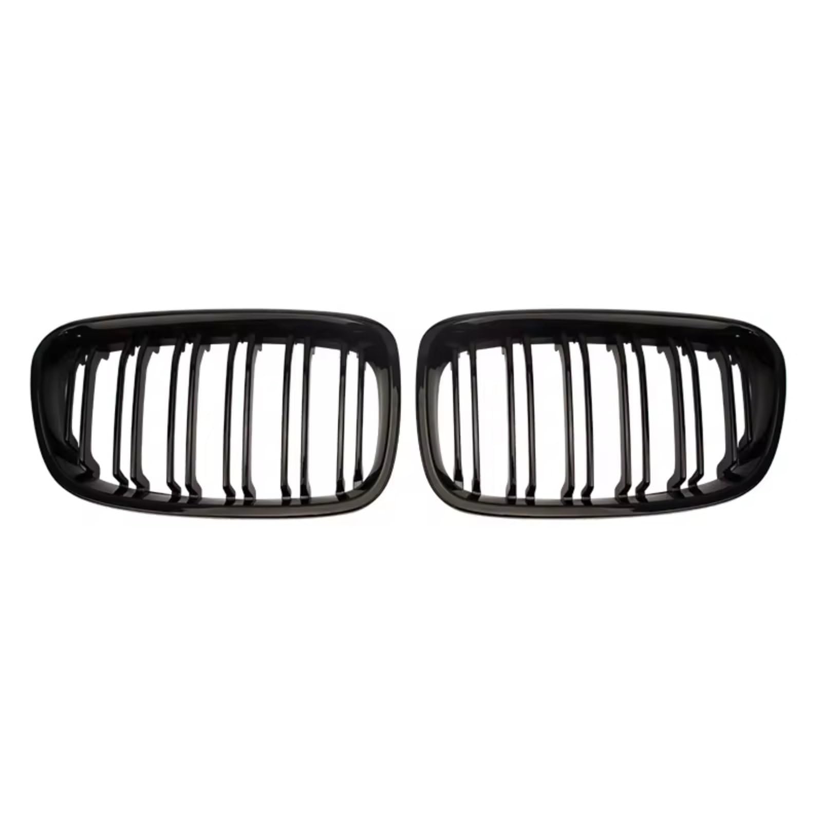 Kühlergrille Kompatibel Mit Für F20 F21 2011 2012 2013 2014 1 Serie Auto Ersatz Auto Frontstoßstange Nierengitter Racing Grills Doppellamellengitter(Matte Black) von GLILAR