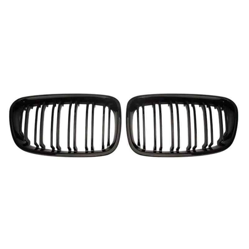 Kühlergrille Kompatibel Mit Für F20 F21 2011 2012 2013 2014 1 Serie Auto Ersatz Auto Frontstoßstange Nierengitter Racing Grills Doppellamellengitter(Matte Black) von GLILAR