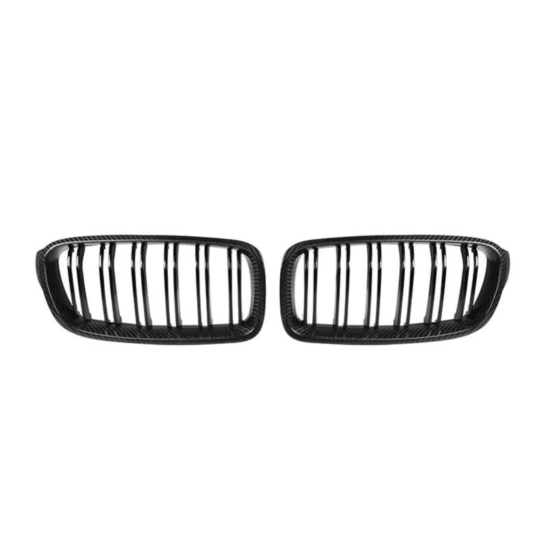 Kühlergrille Kompatibel Mit Für F30 F31 F35 2012 2013 2014 2015 2016 2017 2018 Auto-Frontstoßstangenhaube Nierengitter Dual Line Grill Sport Racing Grill von GLILAR