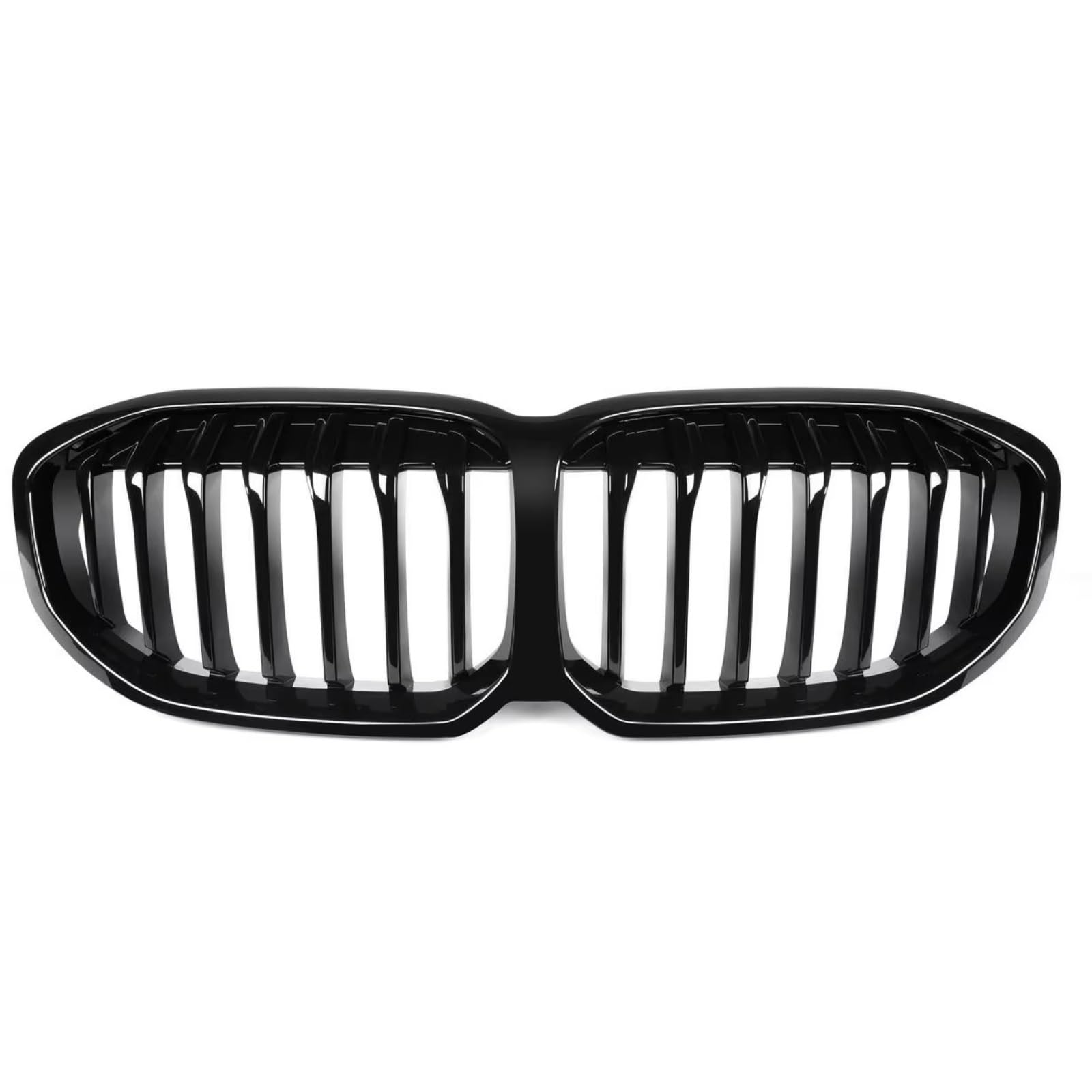 Kühlergrille Kompatibel Mit Für F40 1 Series Hatchback 2019 2020 2021 2022 2023. Auto Glänzend Schwarz Vorne Nierenstoßstange Racing Grille Hood Kühlergrill(1 Slat) von GLILAR