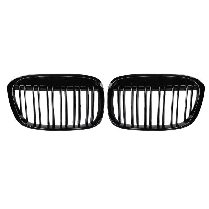 Kühlergrille Kompatibel Mit Für F48 F49 X1 2016 2017 2018 2019 Auto Frontstoßstange Nierengrill Grille Glänzend Schwarz Racing Grille Dual Lamellen Grill Gitter von GLILAR