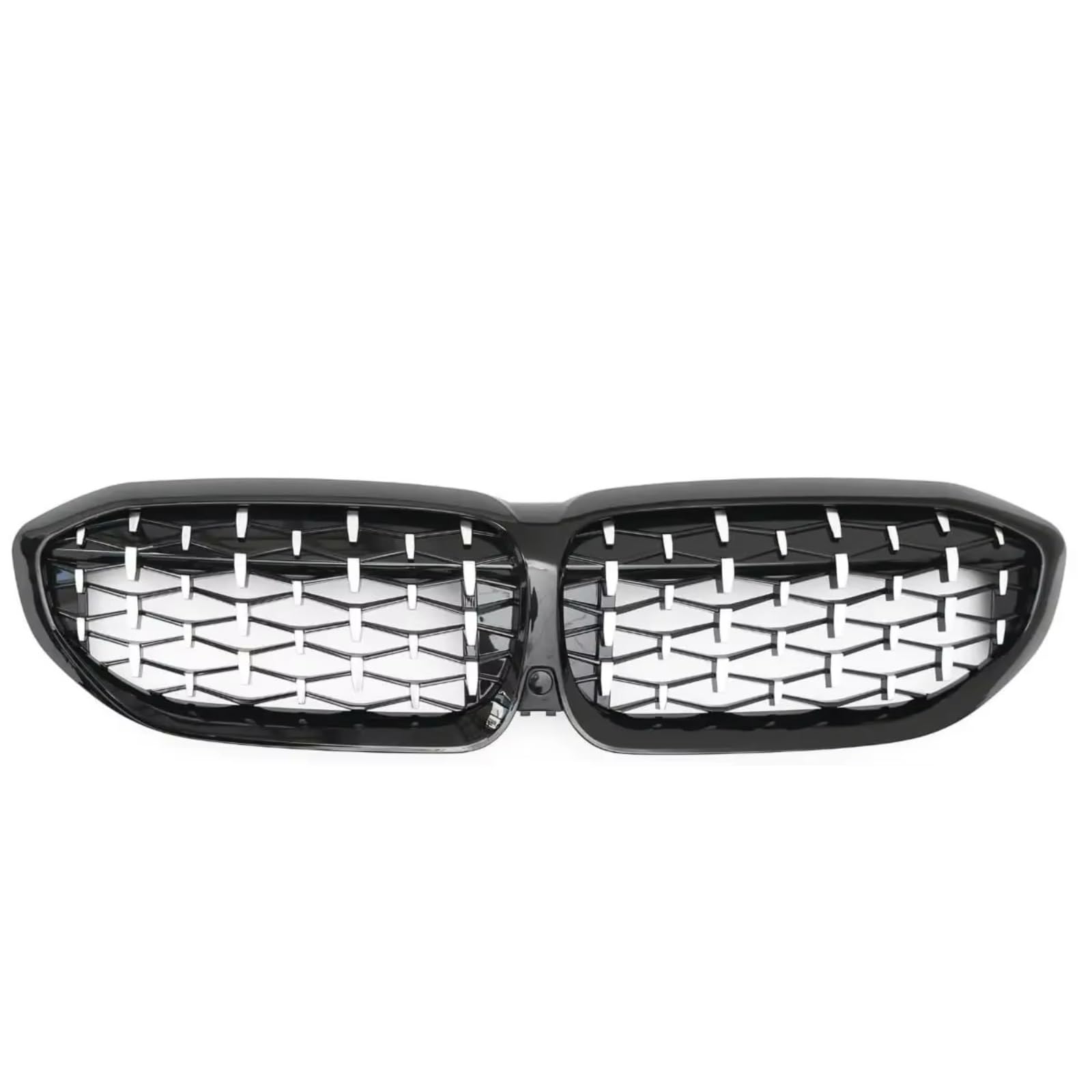 Kühlergrille Kompatibel Mit Für G20 3er G20 G21 G28 2019 2020 2021 2022 Frontstoßstange Nierenhaubengrill Renngitter Diamond Meteor Style Grill(Diamond-Chrome Black) von GLILAR