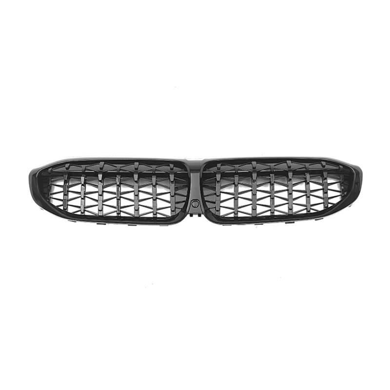 Kühlergrille Kompatibel Mit Für G20 G21 G28 320i 330i M340i 3er 2019 2020 2021 2022 51138072085 Vorderer Oberer Stoßfänger Nierengitter Haube Mesh Racing Grillgitter(Glossy Black) von GLILAR