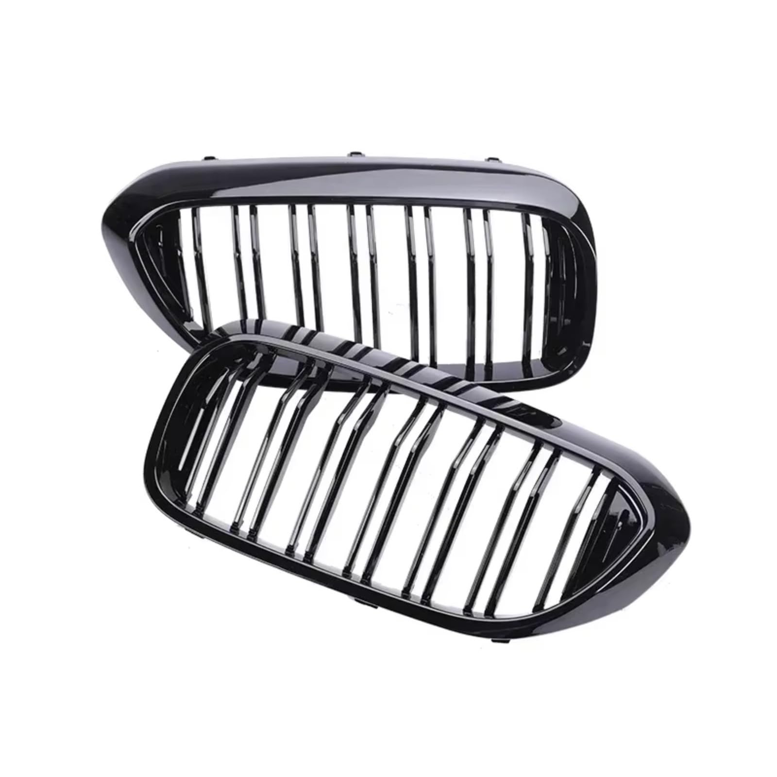 Kühlergrille Kompatibel Mit Für G30 G31 G38 520i 530i 540i 5er 2017 2018 2019 2020 Auto-Frontnieren-Stoßstangengrill Doppellamellengrill Renngrill(Gloss Black,Dual) von GLILAR