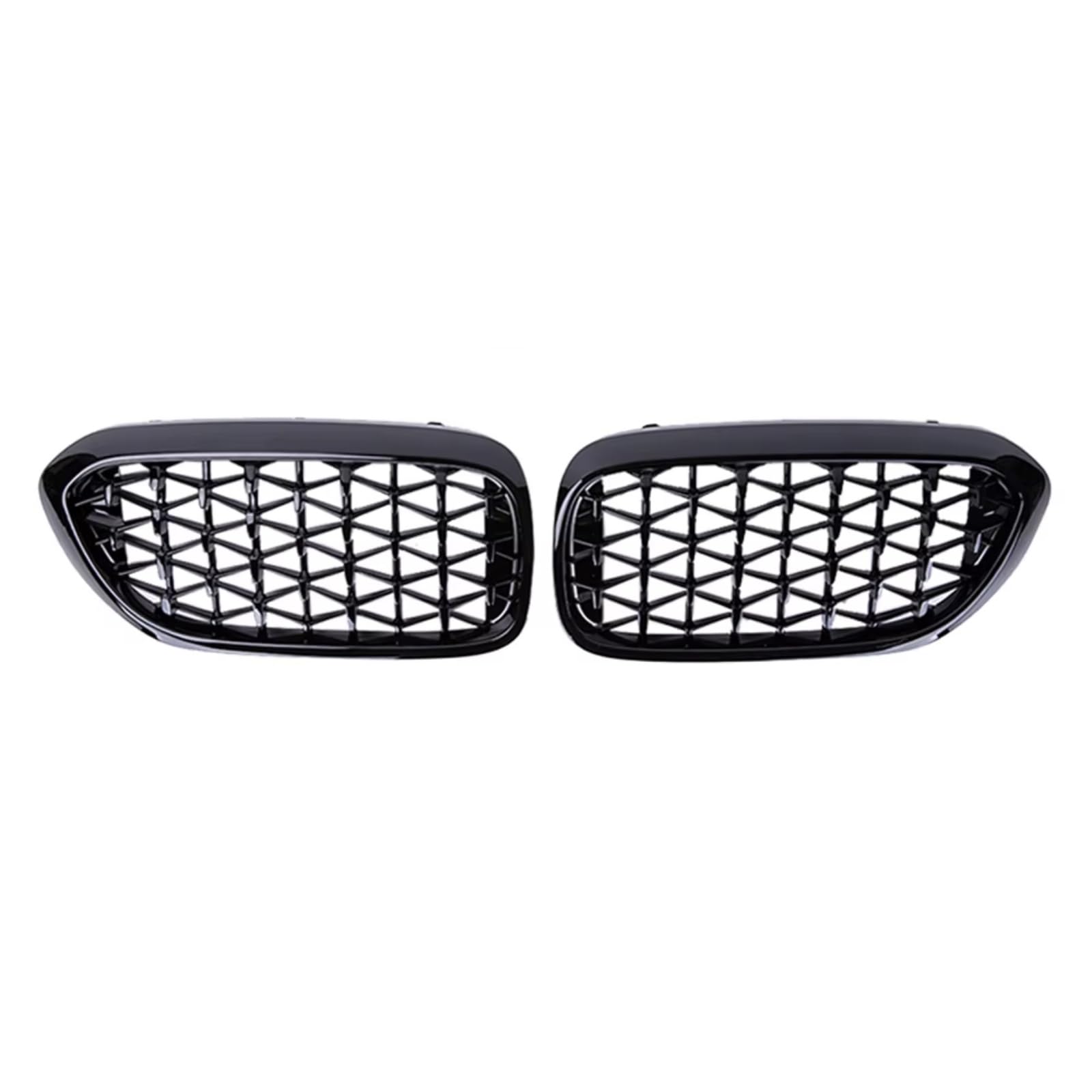 Kühlergrille Kompatibel Mit Für G30 G31 G38 520i 530i 540i 5er 2018 2019, Auto-Renngrill, Diamant-Meteor-Stil-Grill, Vorderer Nieren-Stoßstangengrill(Black) von GLILAR