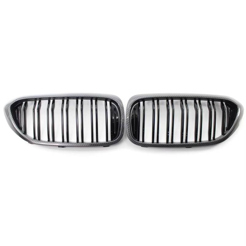 Kühlergrille Kompatibel Mit Für M5 G30 G31 520i 530i 540i 5er-Serie, Auto-Frontstoßstangengrill, Glänzend Schwarz, Vorderer Nieren-Stoßstangengrill, Auto-Zubehör(Carbon Fiber) von GLILAR