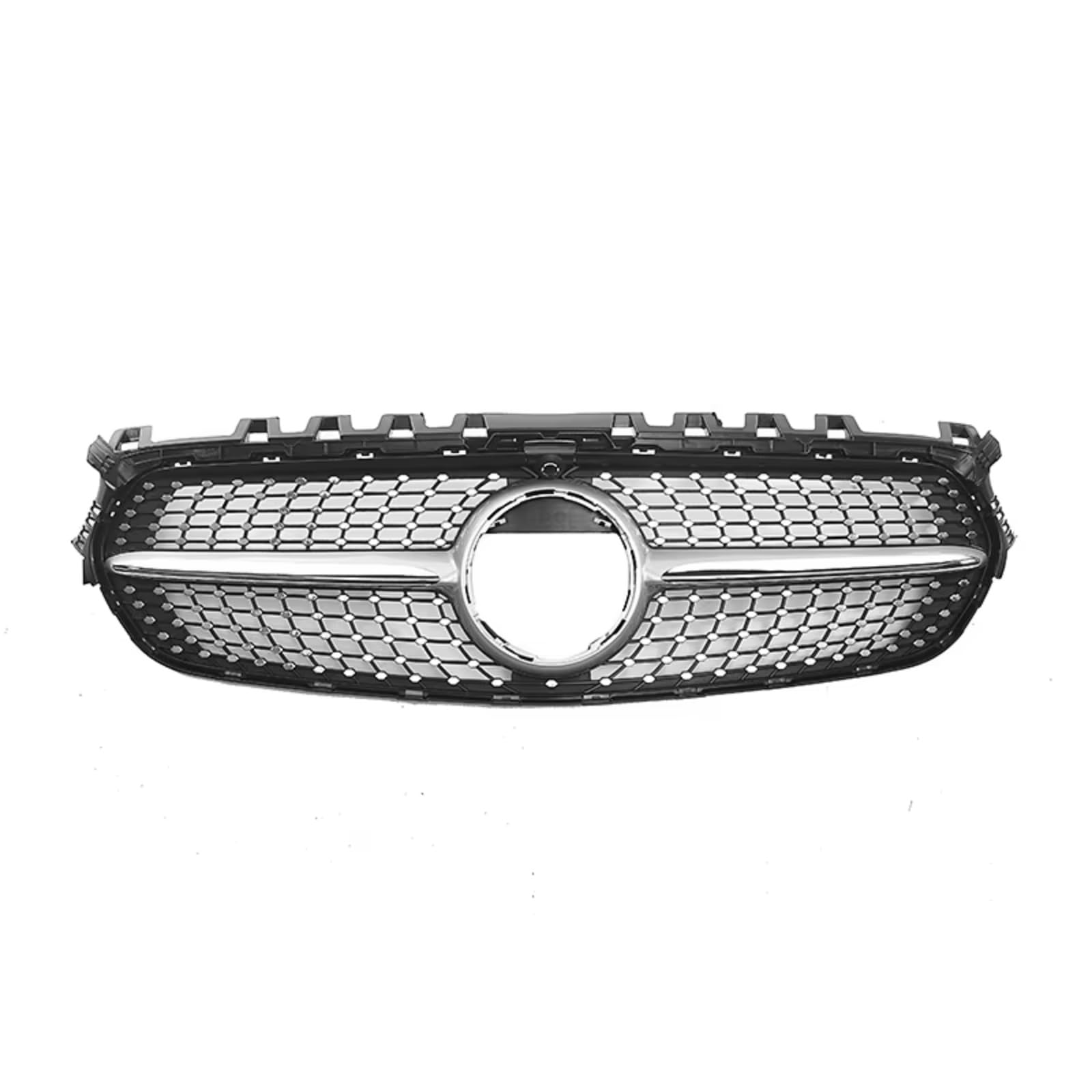 Kühlergrille Kompatibel Mit Für W247 2020 2021 2022 2023 Auto Diamant Kühlergrill Vorne Racing Grille Grill Zierleisten Abdeckung Vorne Oberen Stoßfänger Haube Grills(Silver) von GLILAR