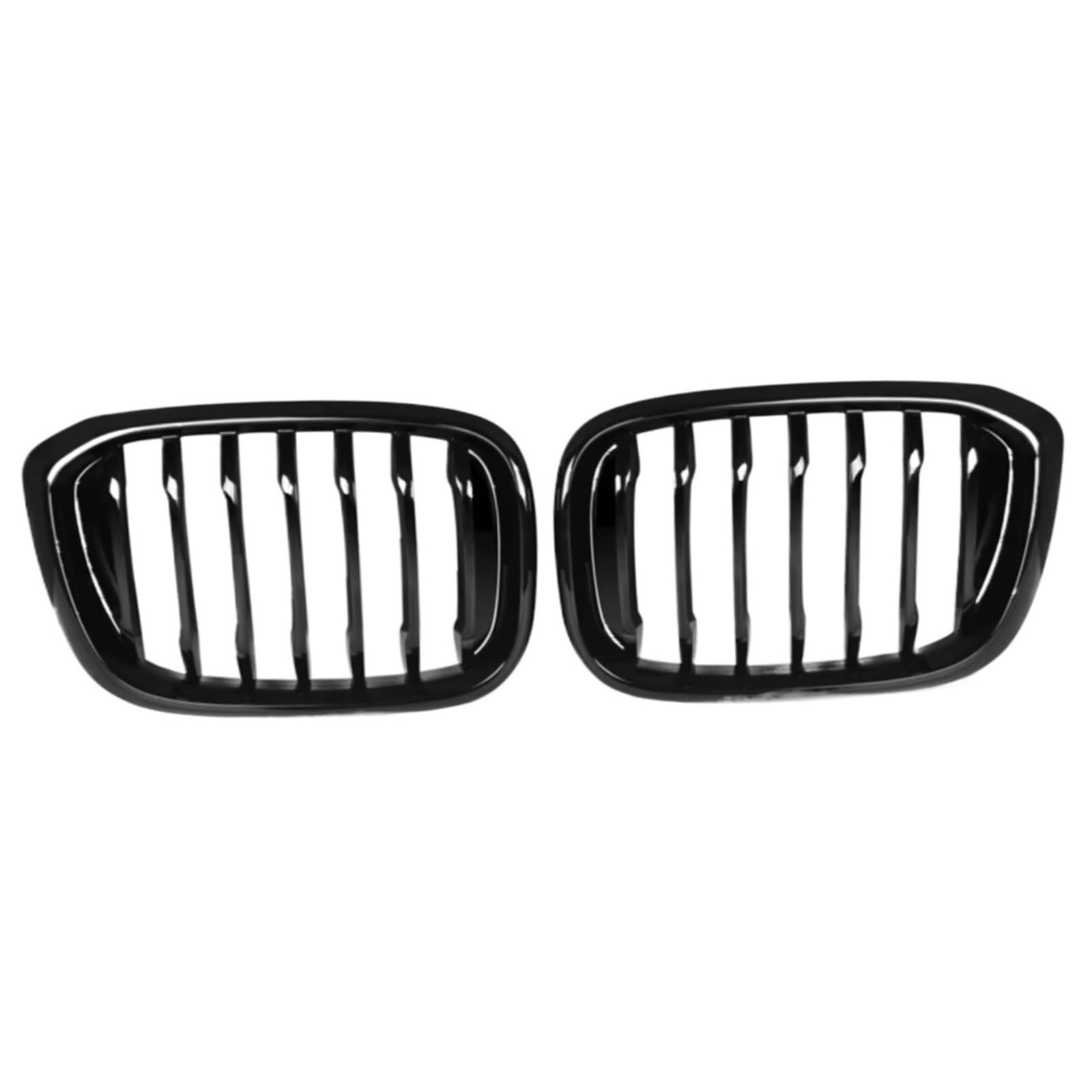 Kühlergrille Kompatibel Mit Für X3 G01 G08 X4 G02 2018 2019 2020 2021 Auto-Front-Nieren-Stoßstangengrill, Glänzend Schwarz, Renngrills, Ersatz-Auto-Styling(Gloss Black,1 Slat) von GLILAR