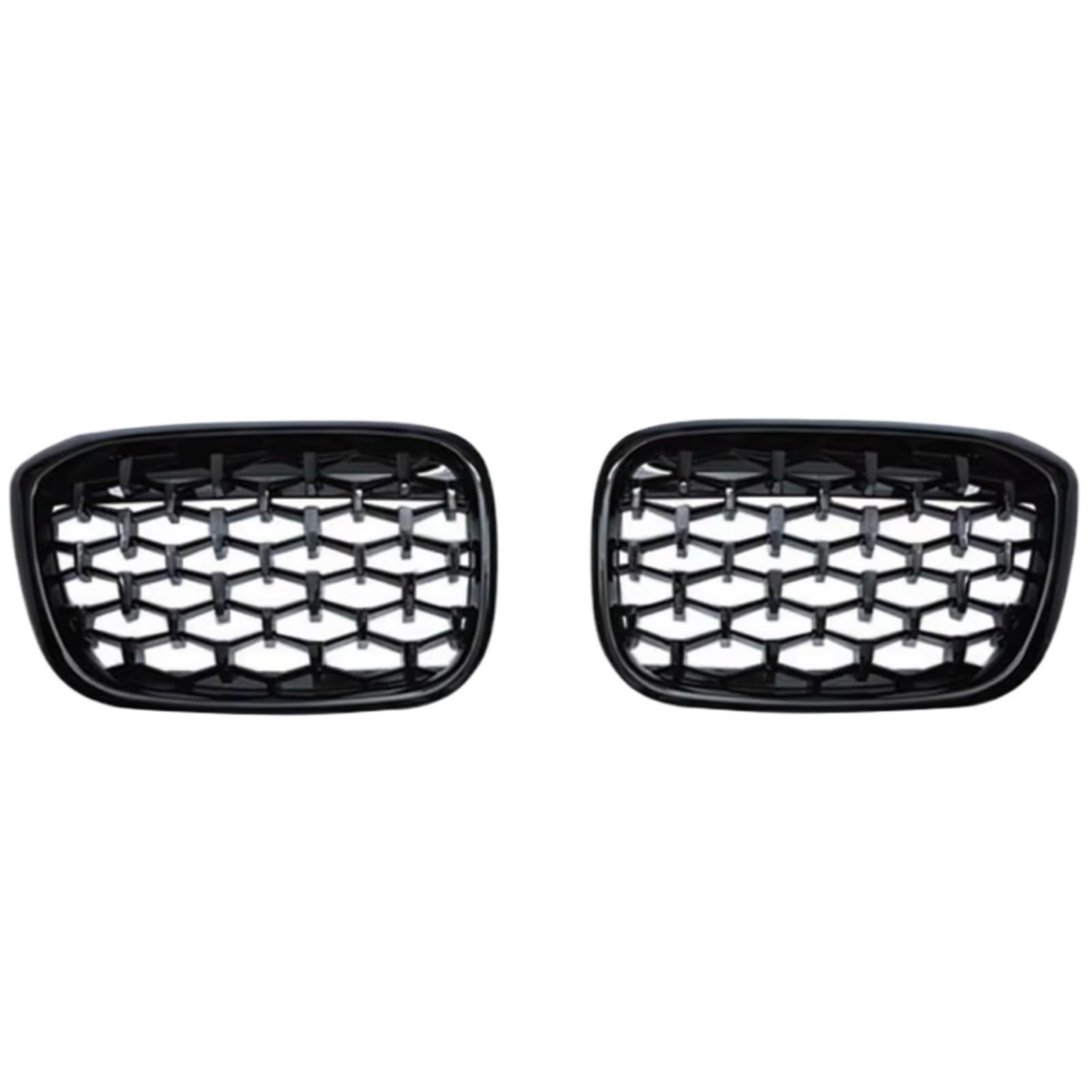 Kühlergrille Kompatibel Mit Für X3 G01 G08 X4 G02 2018 2019 2020 2021 Auto-Styling-Auto-Frontstoßstangengrills Diamond Racing Grille Frontnierengrill(Black) von GLILAR