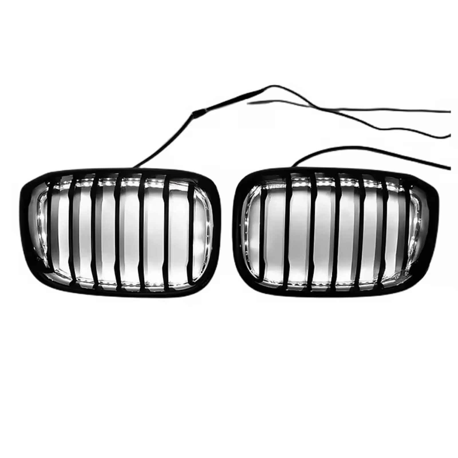 Kühlergrille Kompatibel Mit Für X3 G01 G4 G02, Auto-Frontleuchten, Nierengrill, Stoßstange, Motorkühlung, Kühlergitter, Grill Mit Lampe, Autozubehör von GLILAR