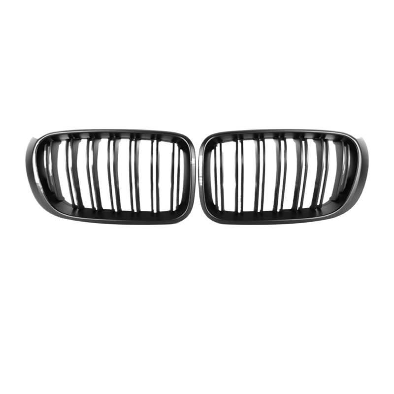 Kühlergrille Kompatibel Mit Für X3 X4 F25 F26 2014 2015 2016 Auto Front Niere Stoßstange Gitter Haube Racing Grille Ersatz Auto Styling Zubehör(Matte Black,Dual) von GLILAR