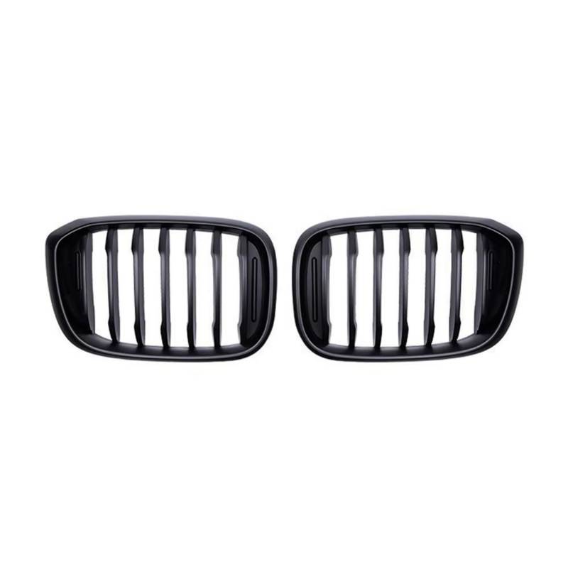 Kühlergrille Kompatibel Mit Für X3 X4 G01 G02 G08 2018 2019 2020 2021 Auto Racing Grills Auto Styling Einzellamellengrill Front Nieren Stoßfängergitter(Matte Black) von GLILAR