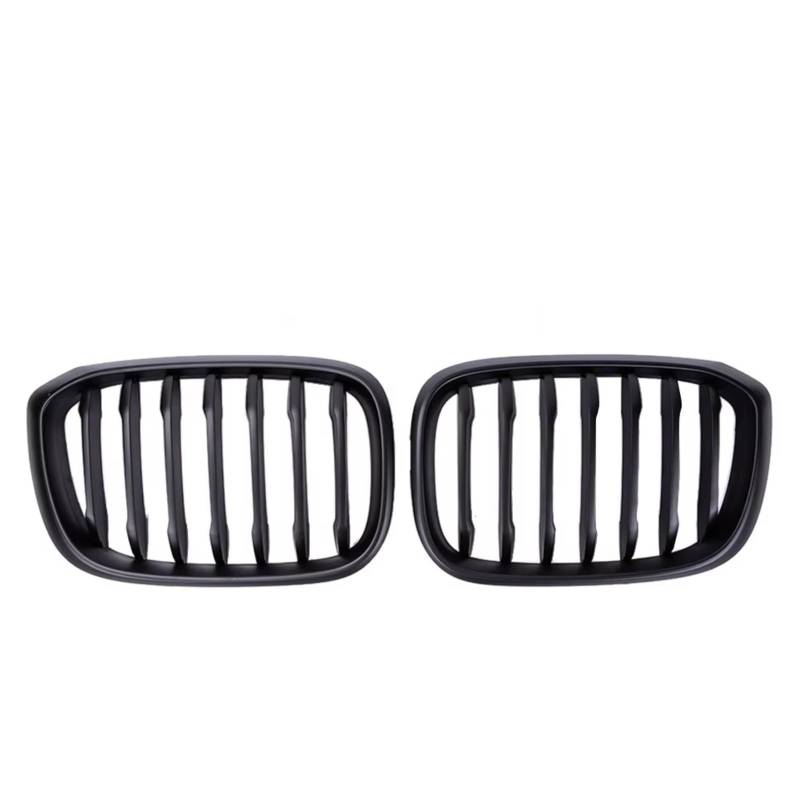 Kühlergrille Kompatibel Mit Für X3 X4 G01 G02 G08 2018 2019 2020 2021 Auto Single Line Grille Racing Grills Front Upper Bumper Grille Ansaughaube Grille(Matte Black) von GLILAR