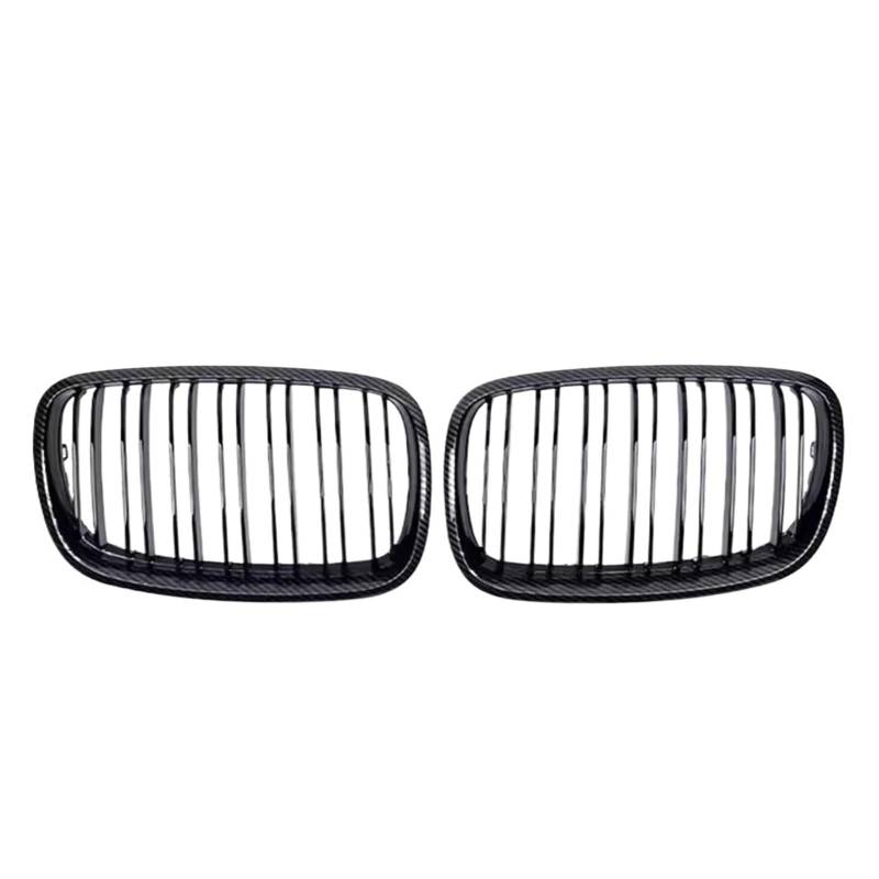 Kühlergrille Kompatibel Mit Für X5 E70 X6 E71 2007–2014. Auto-Einzellinien-Stil, Doppellamellen, Renngrills, Vordere Obere Gitter, Vordere Nieren-Stoßstangengitter(Double-Carton Look) von GLILAR