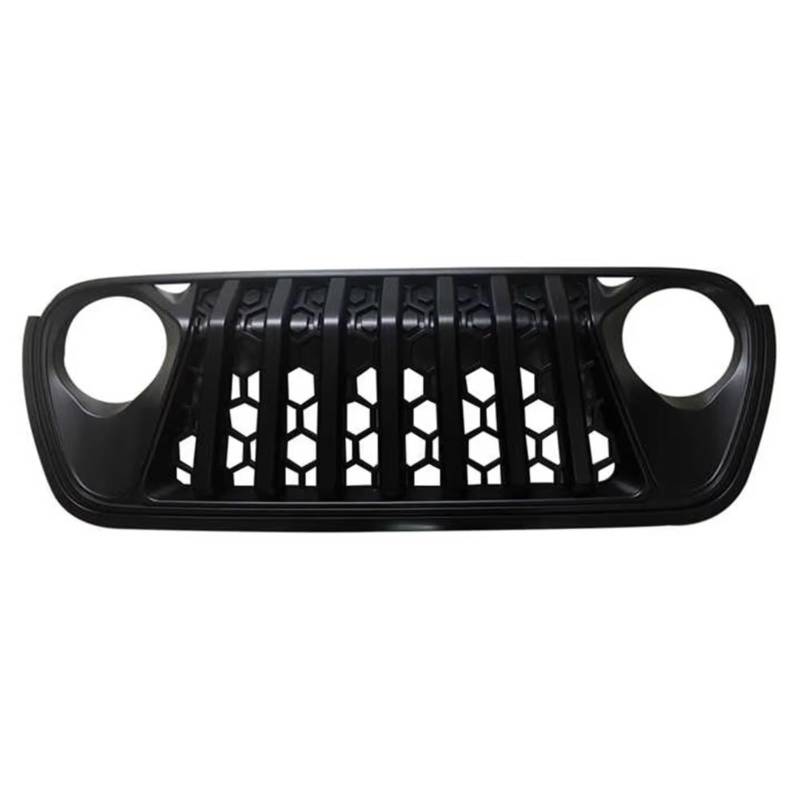 Kühlergrille Kompatibel Mit Jeep Für Wrangler JL 2018 2019 2020 2021 2022 2023 Autozubehör Mesh Grills Auto Front Upper Bumper Grille Frontgrill von GLILAR