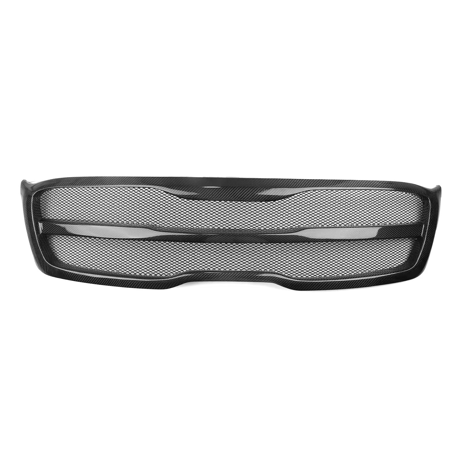 Kühlergrille Kompatibel Mit Kia Für Sorento 2018 2019 2020, Karosserie-Set, Obere Stoßstange, Haube, Netzgitter, Grill, Vorderer Grill, Renngrill, Ersatzteile(Real Carbon Fiber) von GLILAR