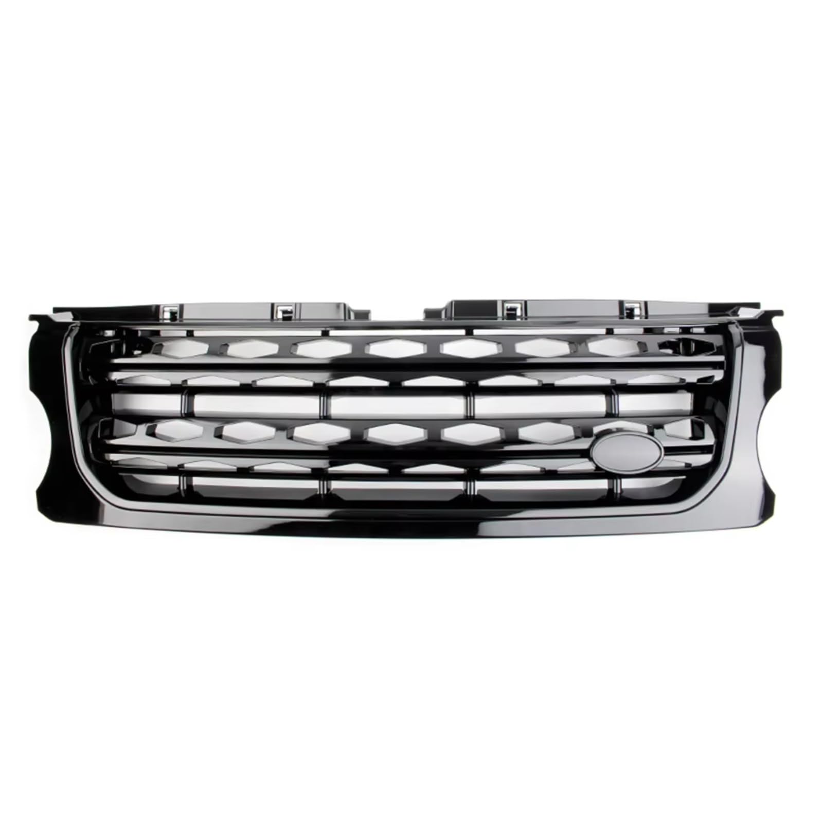 Kühlergrille Kompatibel Mit Land Für Rover Für Discovery 4 2014 2015 2016 LR057534 Auto-Front-Racing-Grill Frontstoßstange Honey Comb Mesh Grille Grill(Black+Silver) von GLILAR