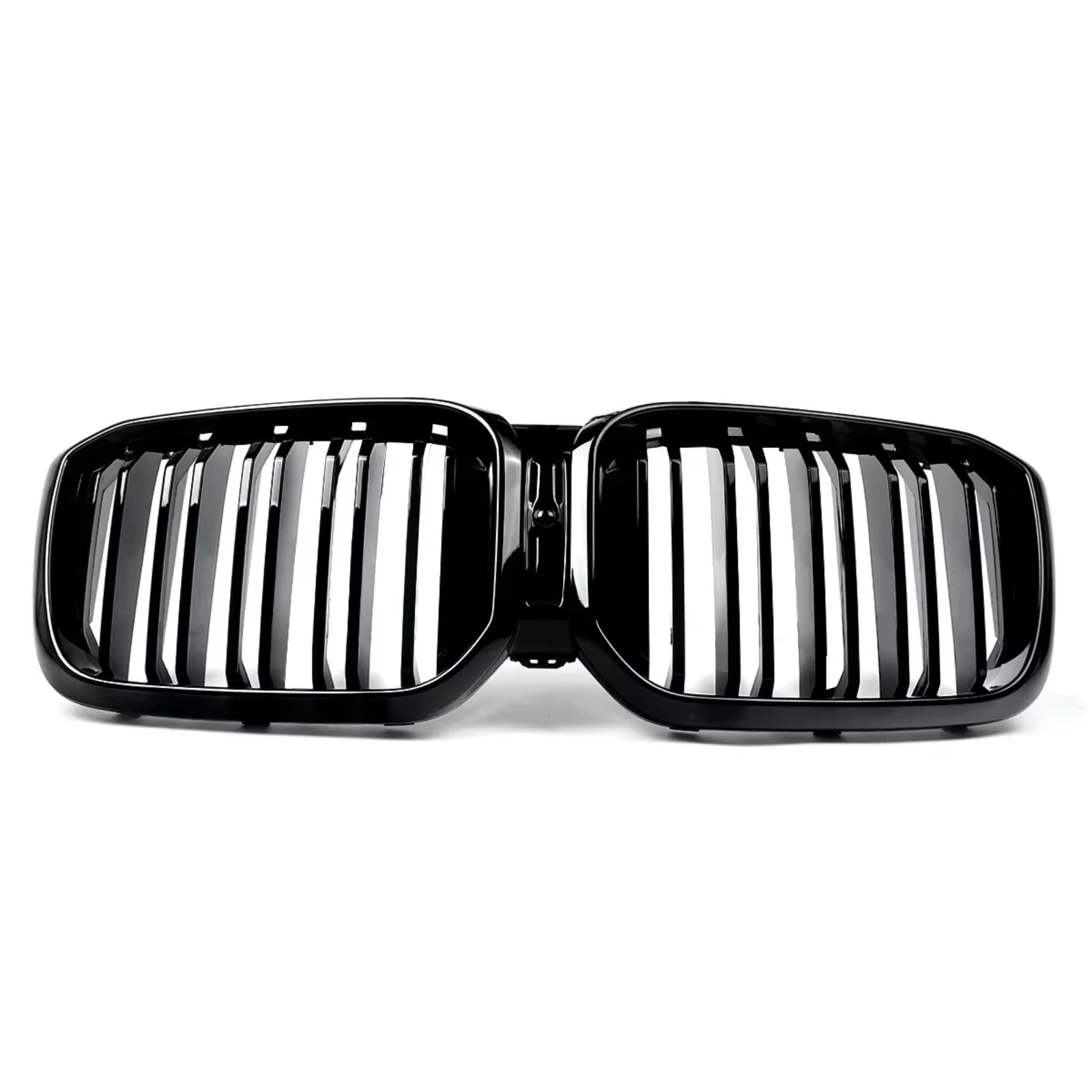 Kühlergrille Kompatibel Mit Per X3 G01 X4 G02 2022 Car Front Kidney Grille Glossy Black Racing Grills 2 Line Dual Slat Grills NO Camera Gloss Black von GLILAR