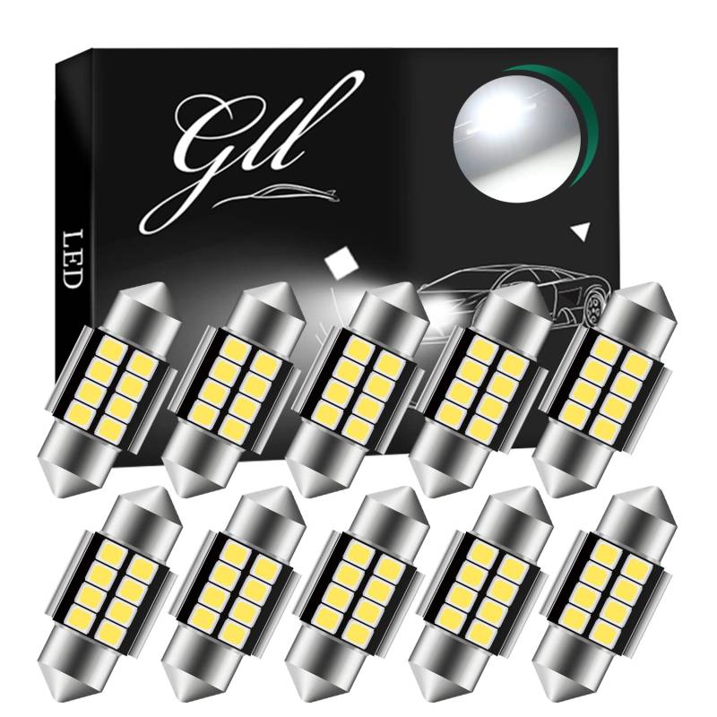 GLL 31MM Soffitte Auto-Innenbeleuchtung 2835 8 SMD 200LM 6500K 12V Innenbeleuchtung für Lichtkuppeln Kofferraumbeleuchtung Kennzeichenbeleuchtung von GLL