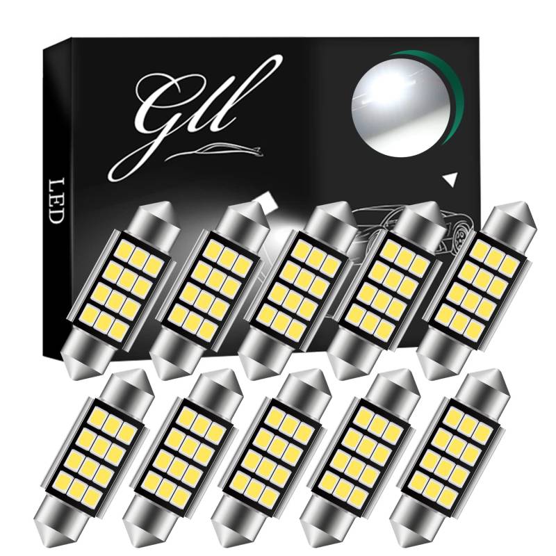 GLL 39MM Soffitte Auto-Innenbeleuchtung 2835 12 SMD 260LM 6500K 12V Innenbeleuchtung für Lichtkuppeln Kofferraumbeleuchtung Kennzeichenbeleuchtung von GLL