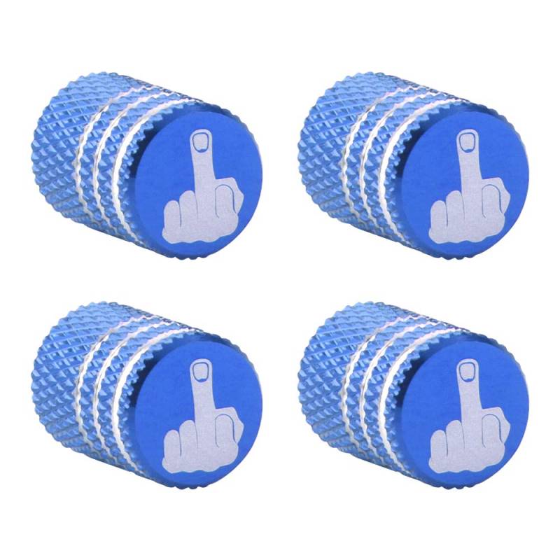 GLL 4pcs Blau Reifen Ventilkappen Universal Spindelabdeckungen für Autos, SUVs, Fahrräder und Fahrräder, LKWs, Motorräder, Schwerlast, Luftdichte Dichtung, Anschraubbare, Griffige Verwendung von GLL