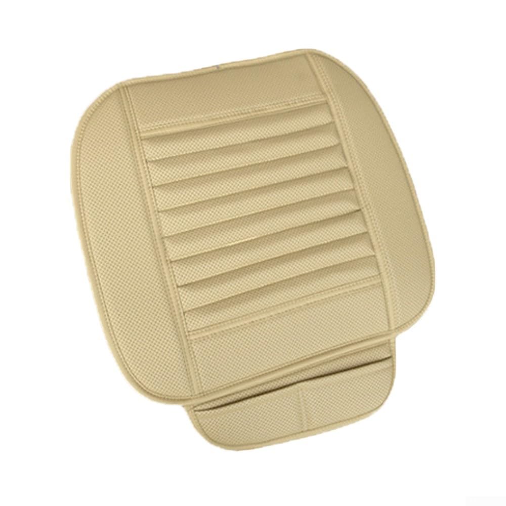 GLOBALHUT Ergonomischer Autositzbezug aus PU-Leder für Massageeffekt und Schweißabsorption (Beige) von GLOBALHUT