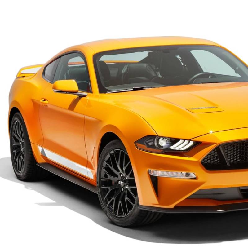 2 Stück Schwelleraufkleber, für F=ord Mustang 2005-2023 Autotür Seitenschweller Rennstreifen Grafikaufkleber von GLOBEXSSX