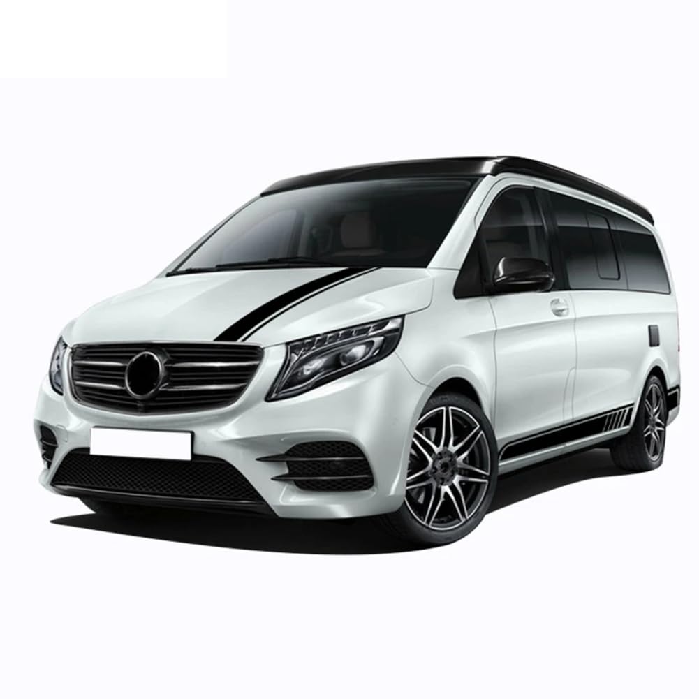 3-teiliger Türseitenstreifen-Rockaufkleber Edition 1 Motorhaubenaufkleber, für M=ercedes B=ENZ V-Klasse W447 Vito Viano 2014-heute AMG von GLOBEXSSX