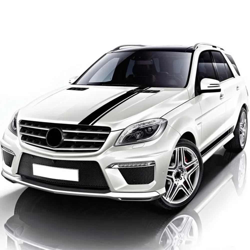 Edition 1 AMG Auto-Styling Motorhaubenabdeckung Aufkleber Seitenstreifen Rockaufkleber, für M=ercedes B=ENZ ML-Klasse W164 W166 ML320 ML350 ML55 ML63 von GLOBEXSSX