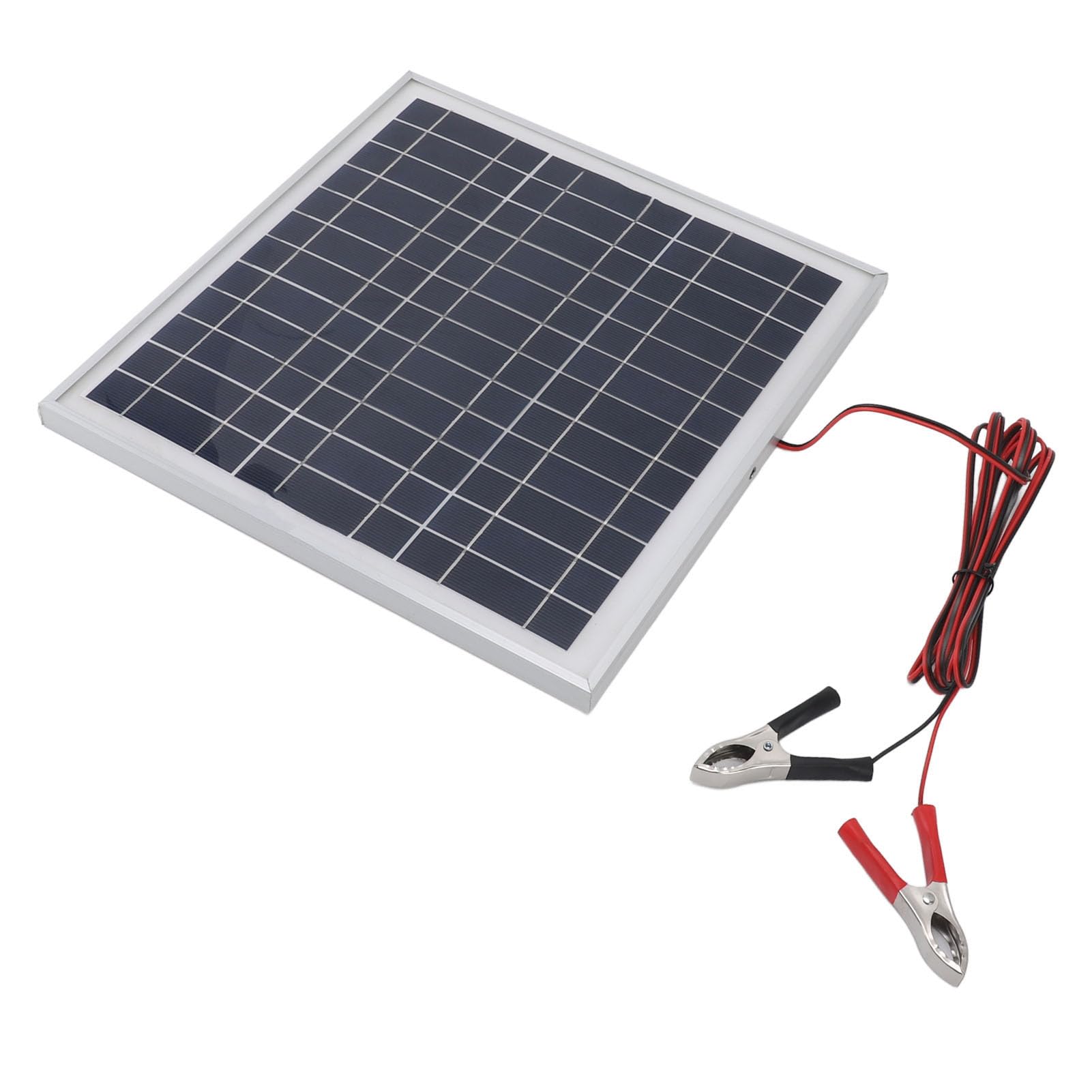 Solarpanel aus monokristallinem Silizium, 50 W, mit Batterieclips für das Aufladen im Freien, Wohnmobil, tragbares Solarpanel von GLOGLOW