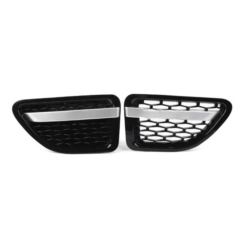 GLONHKDI 2PCS Auto Vorderseite Kotflügel Air Vent Grille Grill Zubehör mit Logo Kompatibel for Land Rover L320 Range Rover Sport 2005-2009 2010-2013(2005-2009 Style 2) von GLONHKDI