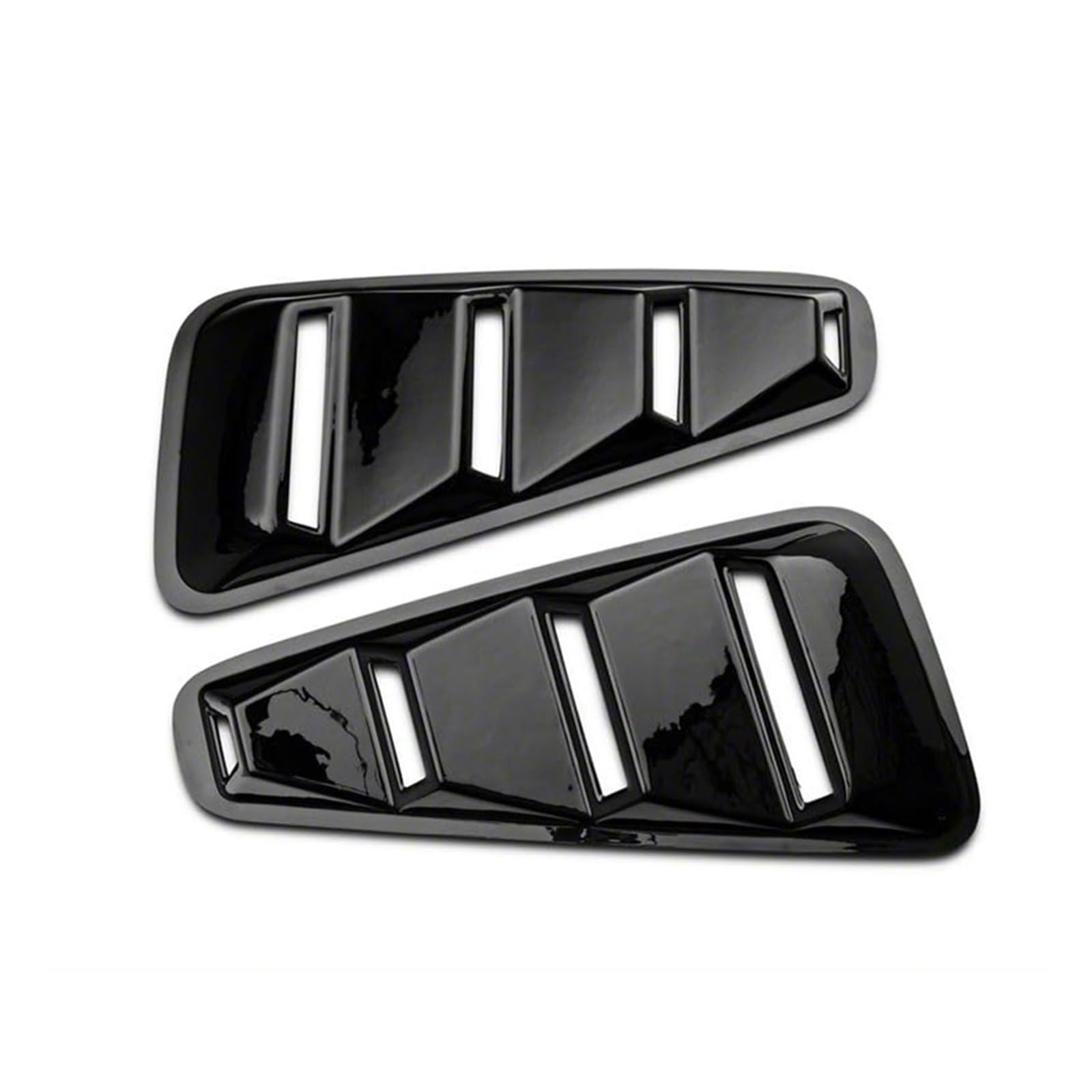 GLONHKDI Auto 1/4 Viertel Seitenfenster Lamellen Scoop Cover Vent Kompatibel for Mustang 2005 2006 2007-2009 Air Vent Aufkleber Seitenkotflügel Aufkleber(Glossy Black) von GLONHKDI