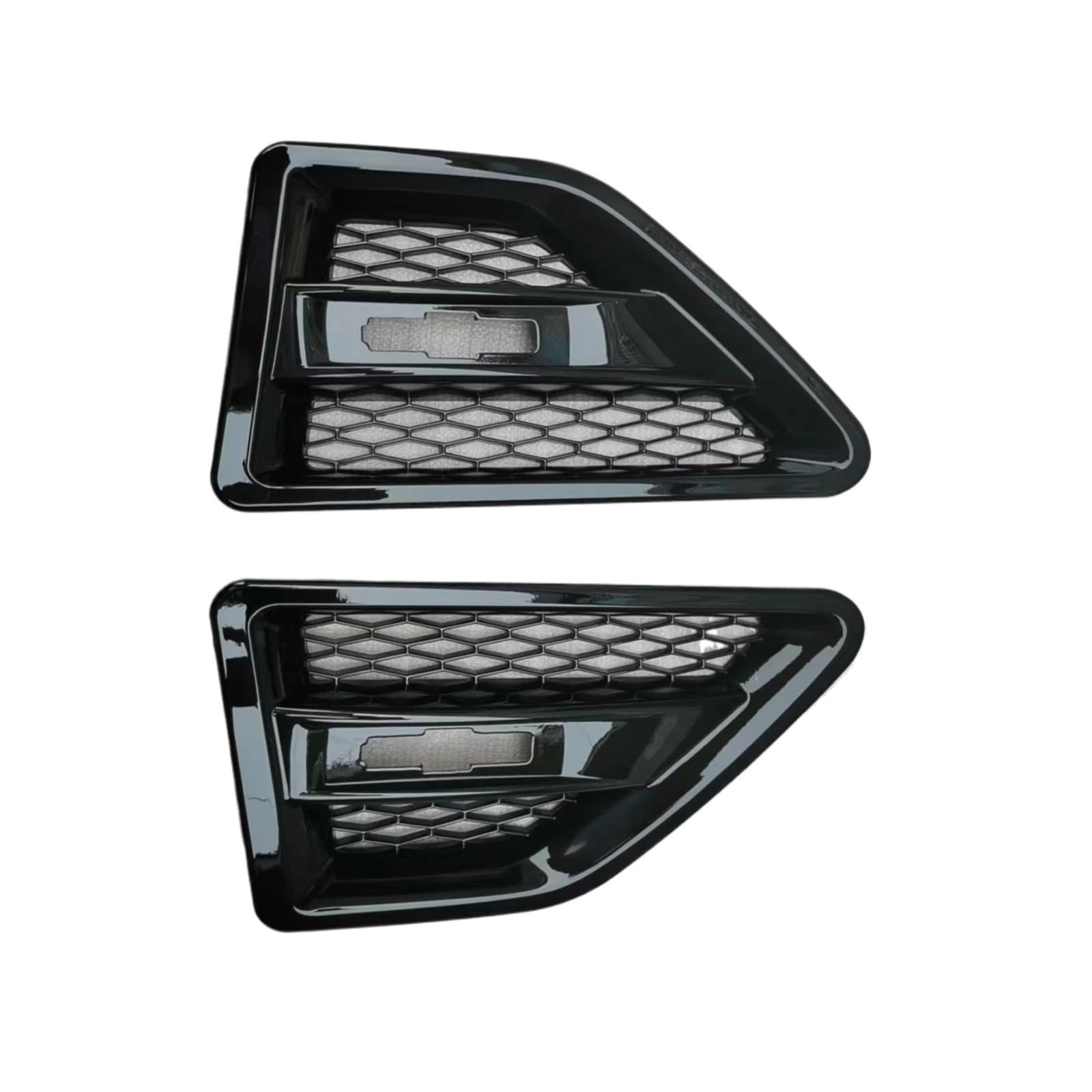 GLONHKDI Auto-Seitenkotflügel, Spoiler, Abflussgitter, Entlüftung, kompatibel mit Land Rover Freelander 2 LR2 2008–2015, Racing-Tür-Seitengitter LR001660 LR001658(Black) von GLONHKDI