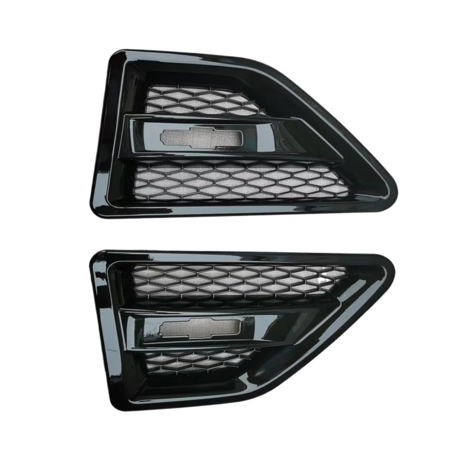 GLONHKDI Auto-Seitenkotflügel, Spoiler, Abflussgitter, Entlüftung, kompatibel mit Land Rover Freelander 2 LR2 2008–2015, Racing-Tür-Seitengitter LR001660 LR001658(Black) von GLONHKDI